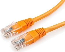 Патч-корд UTP 5e кат., сетевой кабель для интернета, длина 1.5 метра (PATCH-CORD RJ-45 1.5 M), цвет оранжевый