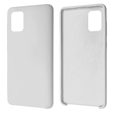 Чехол накладка Silicon Cover для SAMSUNG Galaxy A71 (SM-A715), силикон, бархат, цвет белый Чехол накладка Silicon Cover для SAMSUNG Galaxy A71 (SM-A715), силикон, бархат, цвет белый