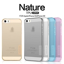 TPU Nature Series Nillkin чехол-накладка (силикон-0.6mm) Apple для iPhone 5S/SE прозрач-белый.