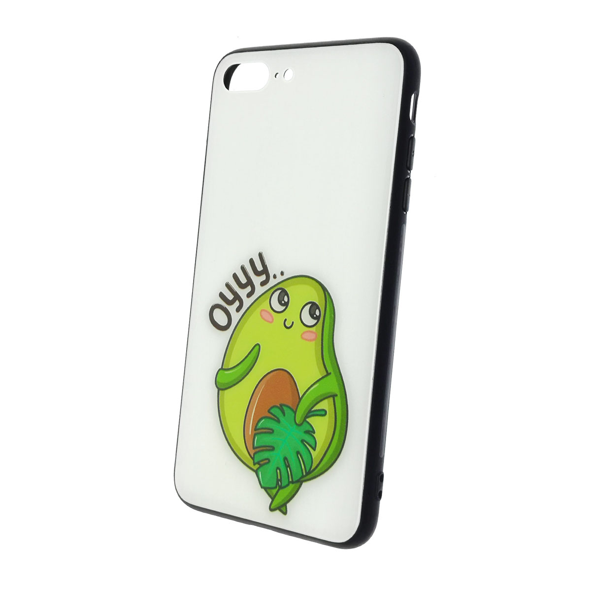 Чехол накладка для APPLE iPhone 7 Plus, iPhone 8 Plus, силикон, стекло, рисунок AVOCADO Oyyy....