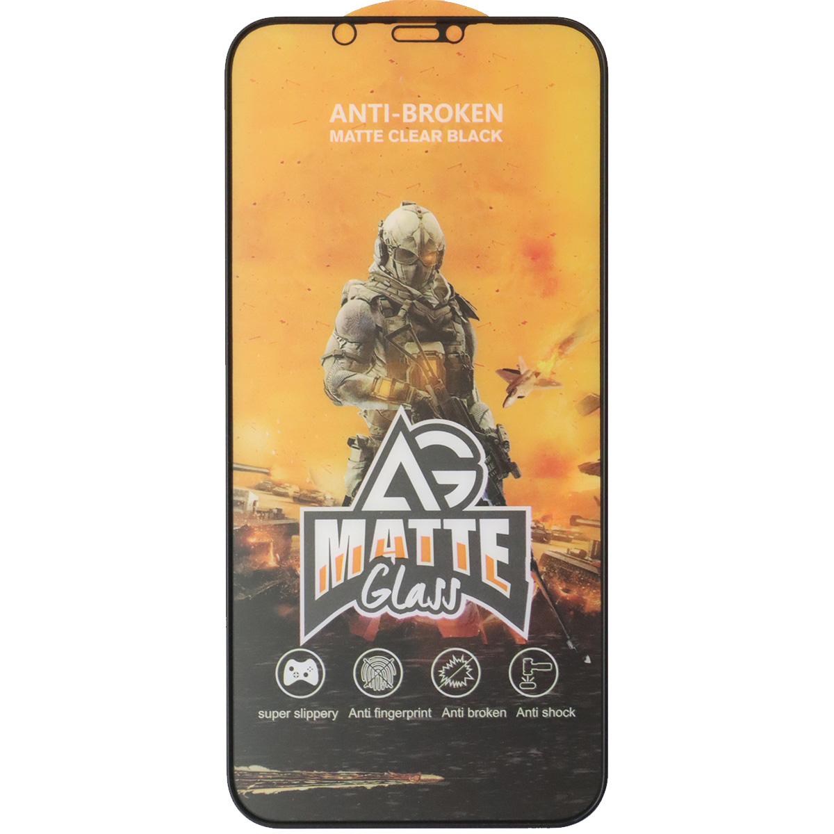 Защитное стекло AG MATTE Glass для APPLE iPhone 12 Pro Max (6.7"), с бортиком, матовое, цвет окантовки черный
