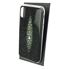 Чехол накладка для APPLE iPhone X, iPhone XS, силикон, глянцевый, рисунок Светлая мелкая кожа
