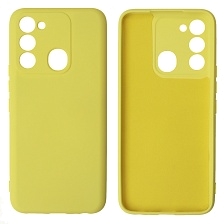 Чехол накладка NANO для TECNO Spark GO 2022, Spark 8C, Spark 9, силикон, бархат, цвет желтый