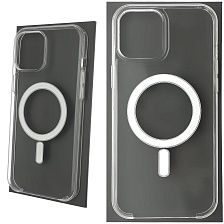 Чехол накладка Clear Case с поддержкой Magsafe для APPLE iPhone 12 Pro MAX (6.7"), силикон, цвет прозрачный Чехол накладка Clear Case с поддержкой Magsafe для APPLE iPhone 12 Pro MAX (6.7"), силикон, цвет прозрачный