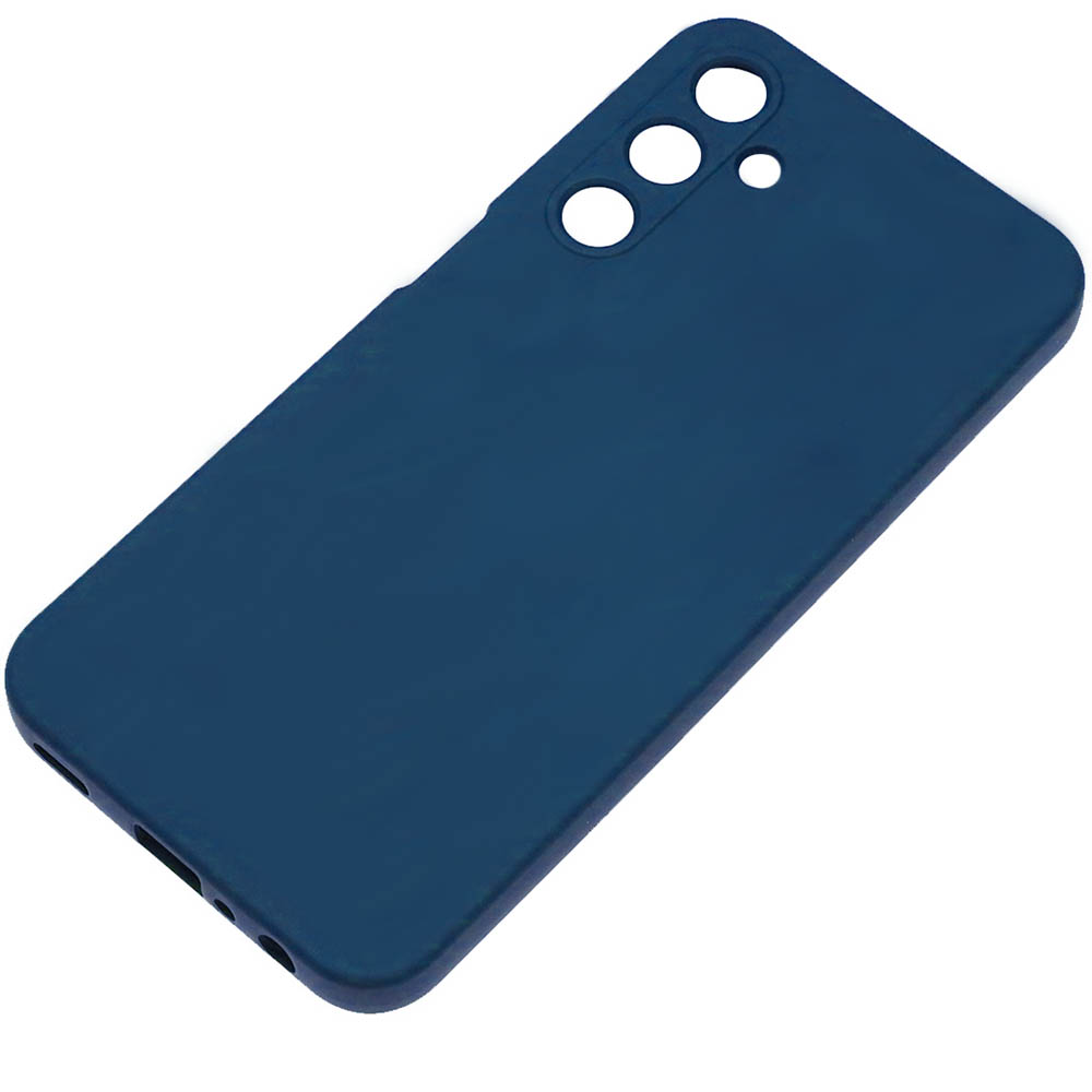 Чехол накладка NANO для SAMSUNG Galaxy A25 5G, защита камеры, силикон, бархат, цвет темно синий