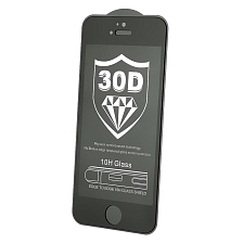 Защитное стекло 30D для APPLE iPhone 5, iPhone 5S, iPhone SE, цвет окантовки черный Защитное стекло 30D для APPLE iPhone 5, iPhone 5S, iPhone SE, цвет окантовки черный
