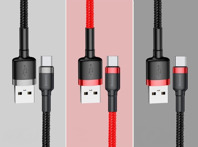 BASEUS CAMLKF-A91 Дата-кабель MicroUSB Cafule Cable 50см, цвет черный/красный. BASEUS CAMLKF-A91 Дата-кабель MicroUSB Cafule Cable 50см, цвет черный/красный.