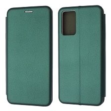 Чехол книжка STYLISH для Realme 9i, экокожа, визитница, цвет темно зеленый Чехол книжка STYLISH для Realme 9i, экокожа, визитница, цвет темно зеленый