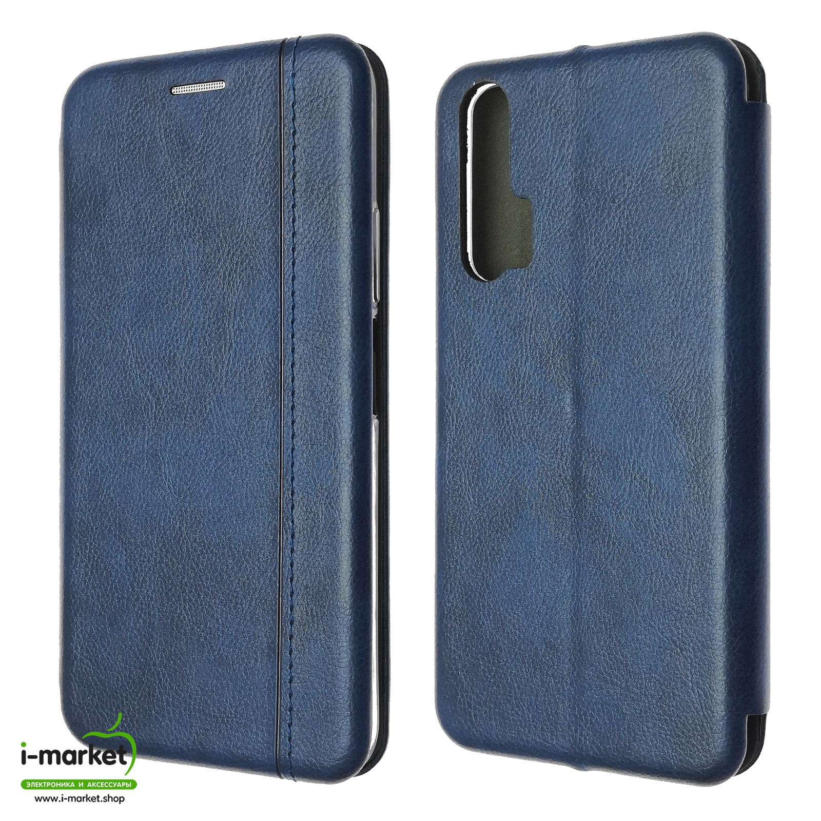 Чехол книжка VINTAGE LiNE для HUAWEI Honor 20 Pro (YAL-L41), экокожа, визитница, цвет темно синий