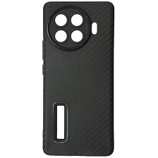 Чехол накладка для TECNO Spark 20 Pro Plus, защита камеры, силикон, карбон, цвет черный Чехол накладка для TECNO Spark 20 Pro Plus, защита камеры, силикон, карбон, цвет черный