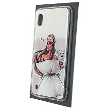 Чехол накладка для SAMSUNG Galaxy A10 (SM-A105), M10 (SM-M105), силикон, рисунок Девушка с собачкой Чехол накладка для SAMSUNG Galaxy A10 (SM-A105), M10 (SM-M105), силикон, рисунок Девушка с собачкой