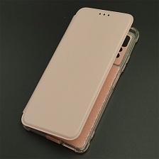 Чехол книжка для XIAOMI Redmi Note 11 Pro, Redmi Note 11 Pro 5G, экокожа, визитница, цвет розовый песок