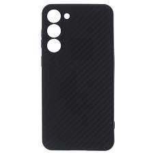 Чехол накладка для SAMSUNG Galaxy S23 Plus, силикон, карбон, цвет черный Чехол накладка для SAMSUNG Galaxy S23 Plus, силикон, карбон, цвет черный