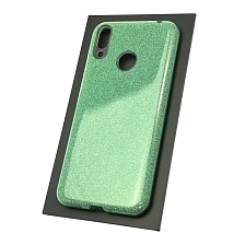 Чехол накладка Shine для HUAWEI Honor 8C, силикон, блестки, цвет зеленый Чехол накладка Shine для HUAWEI Honor 8C, силикон, блестки, цвет зеленый