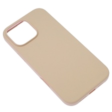 Чехол накладка Silicon Case для APPLE iPhone 16 Pro Max, силикон, бархат, цвет розовый песок