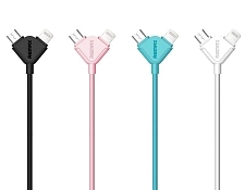 Кабель Lightning 8 Pin, micro USB Remax Souffle RC-031t, 2 в 1, длина 1 метр, цвет белый | Последняя цена