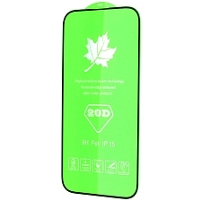 Защитное стекло 20D для APPLE iPhone 15 (6.1"), APPLE iPhone 16 (6.1"), цвет окантовки черный