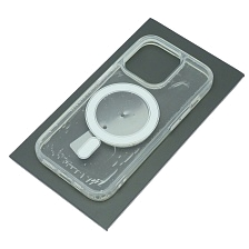 Чехол накладка Magnetic с поддержкой MagSafe для APPLE iPhone 14 Pro, силикон, цвет прозрачный Чехол накладка Magnetic с поддержкой MagSafe для APPLE iPhone 14 Pro, силикон, цвет прозрачный