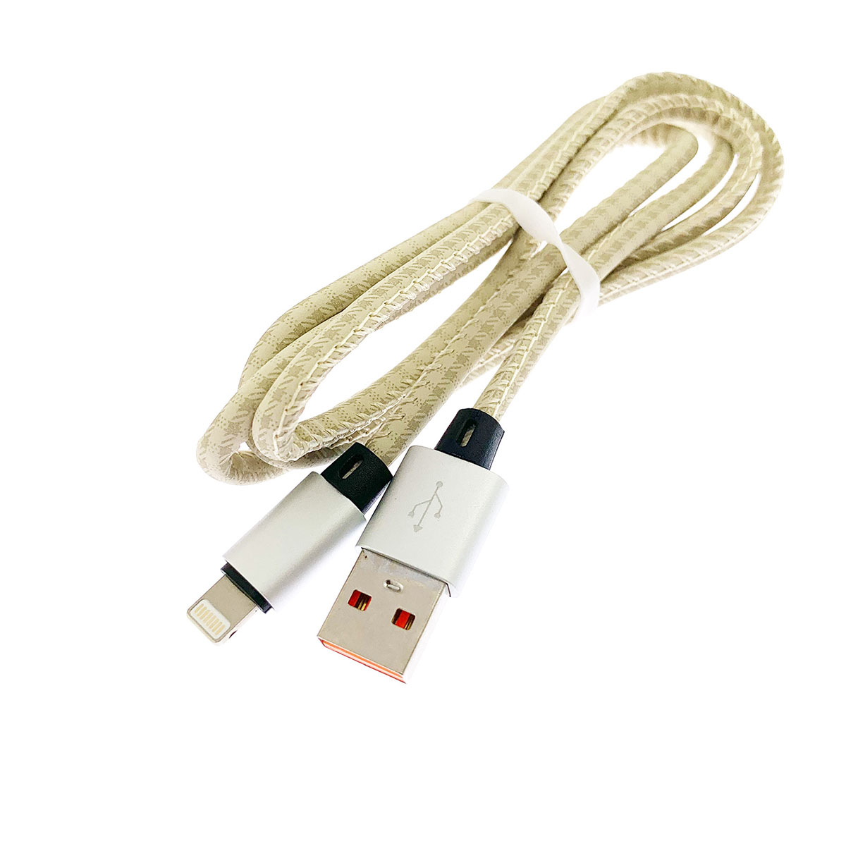 USB Дата кабель A88 для заряда и синхронизации, тип APPLE Lightning 8-pin, в армированной под кожу оболочке, длина 1 метр, цвет золотистый. USB Дата кабель A88 для заряда и синхронизации, тип APPLE Lightning 8-pin, в армированной под кожу оболочке, длина 1 метр, цвет золотистый.