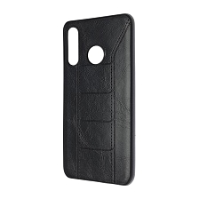 Чехол накладка R3 для HUAWEI P30 Lite (MAR-LX1M), Nova 4E (MAR-ALOO), силикон, под кожу, цвет черный