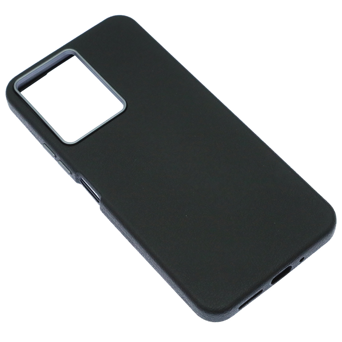 Чехол накладка для XIAOMI Redmi 13C, POCO C65, силикон, пластик, текстура кожи, бархат, цвет черный Чехол накладка для XIAOMI Redmi 13C, POCO C65, силикон, пластик, текстура кожи, бархат, цвет черный