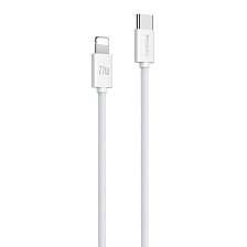 Кабель YESIDO CA171 USB Type C на Lightning 8 pin, PD27W, длина 2 метра, цвет белый Кабель YESIDO CA171 USB Type C на Lightning 8 pin, PD27W, длина 2 метра, цвет белый