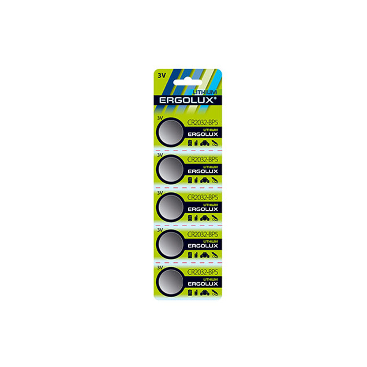 Батарейка ERGOLUX CR2032 BL5 Lithium 3V Батарейка ERGOLUX CR2032 BL5 Lithium 3V