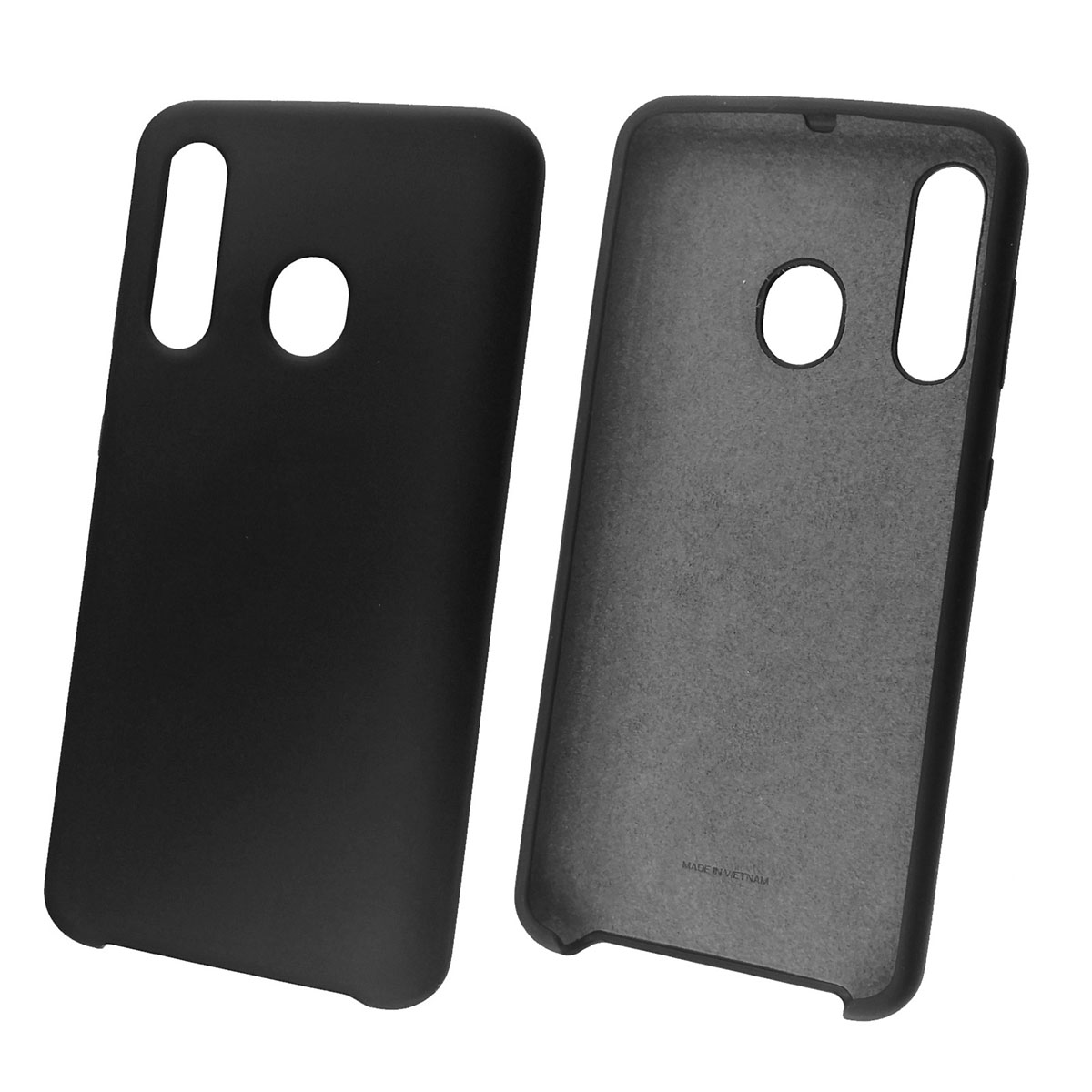 Чехол накладка Silicon Cover для SAMSUNG Galaxy A60 2019 (SM-A605), Galaxy M40 (SM-M405), силикон, бархат, цвет черный