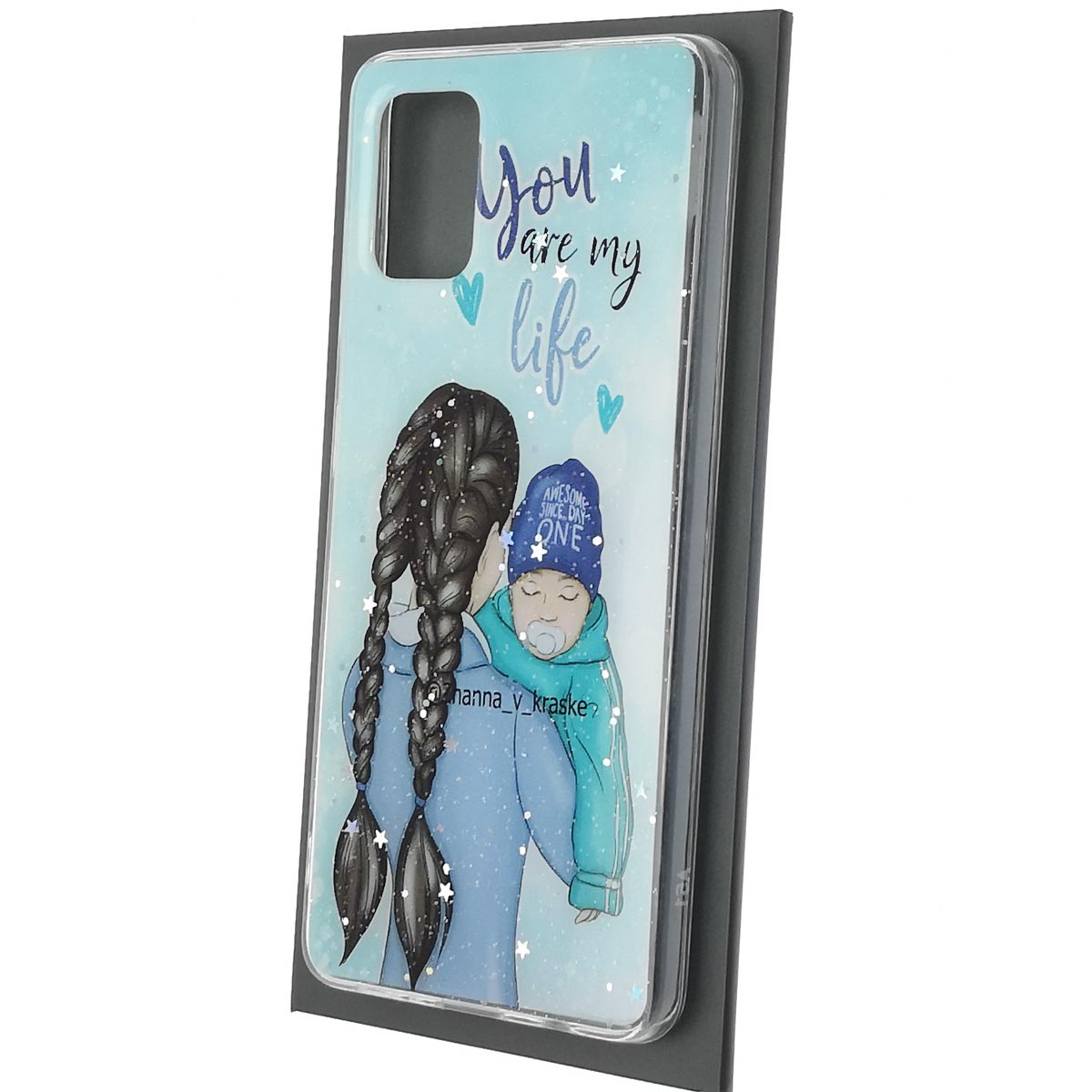 Чехол накладка Vinil для SAMSUNG Galaxy A51 (SM-A515), силикон, блестки, глянцевый, рисунок You are my life Чехол накладка Vinil для SAMSUNG Galaxy A51 (SM-A515), силикон, блестки, глянцевый, рисунок You are my life