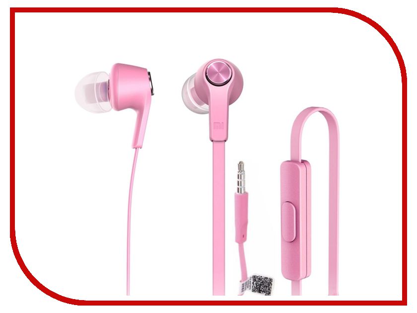 Гарнитура (наушники с микрофоном) проводная, XIAOMI Piston FRESH BLOOM, цвет розовый | Все по 150
