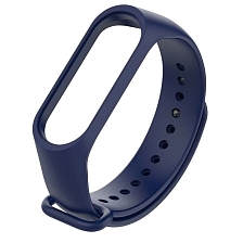 Ремешок на запястье, браслет для XIAOMI Mi Band 3, 4, силикон, цвет темно синий Ремешок на запястье, браслет для XIAOMI Mi Band 3, 4, силикон, цвет темно синий