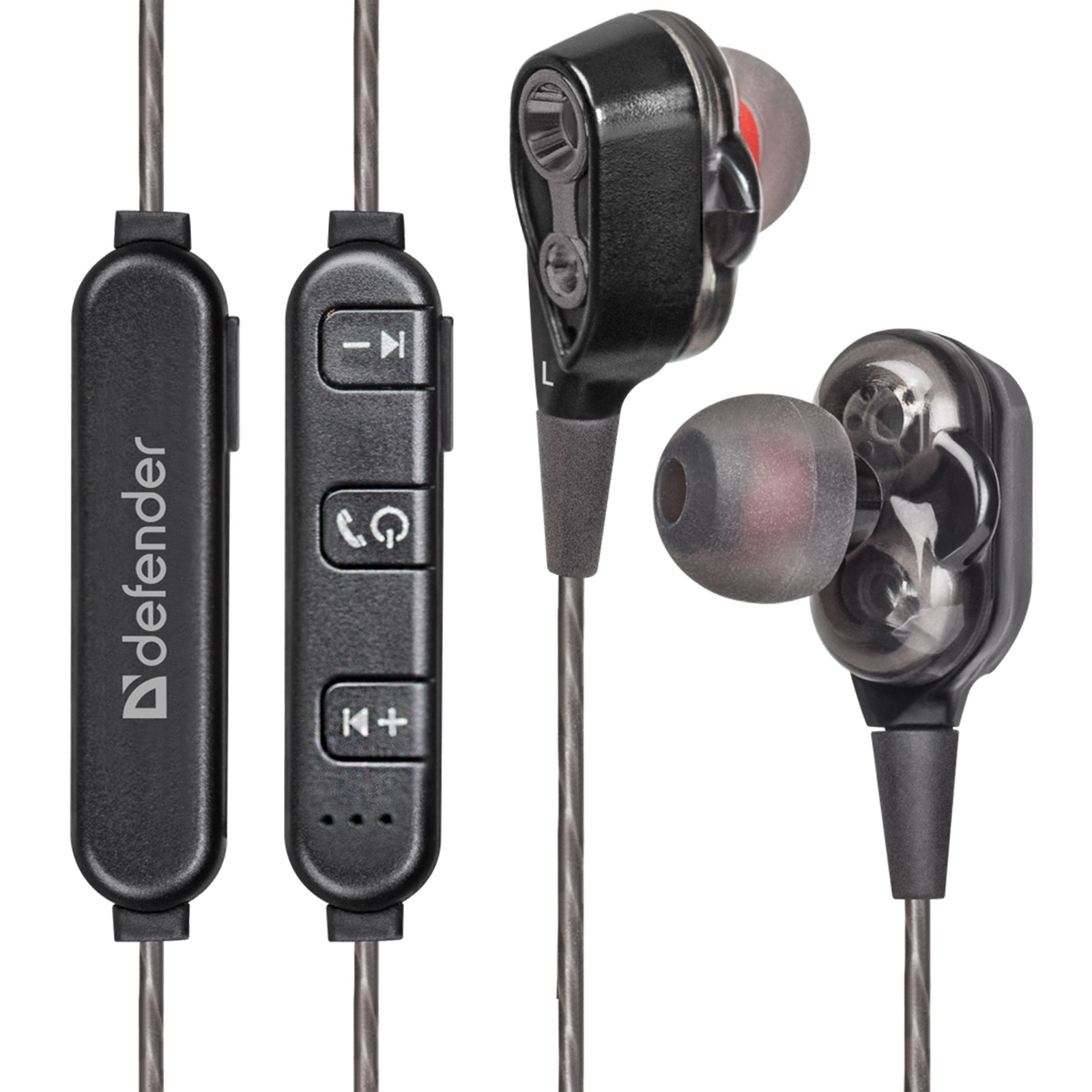 Гарнитура (наушники с микрофоном) беспроводная, DEFENDER FreeMotion B640, 2 динамика, Bluetooth, цвет черный | Последняя цена