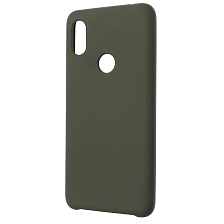 Чехол накладка Silicon Cover для XIAOMI Redmi S2, силикон, бархат, цвет темно серый.