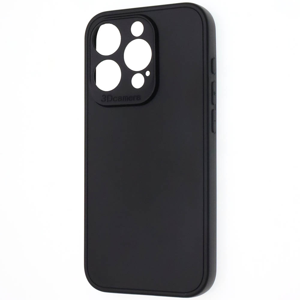 Чехол накладка для APPLE iPhone 15 Pro, защита камеры, силикон, цвет черный