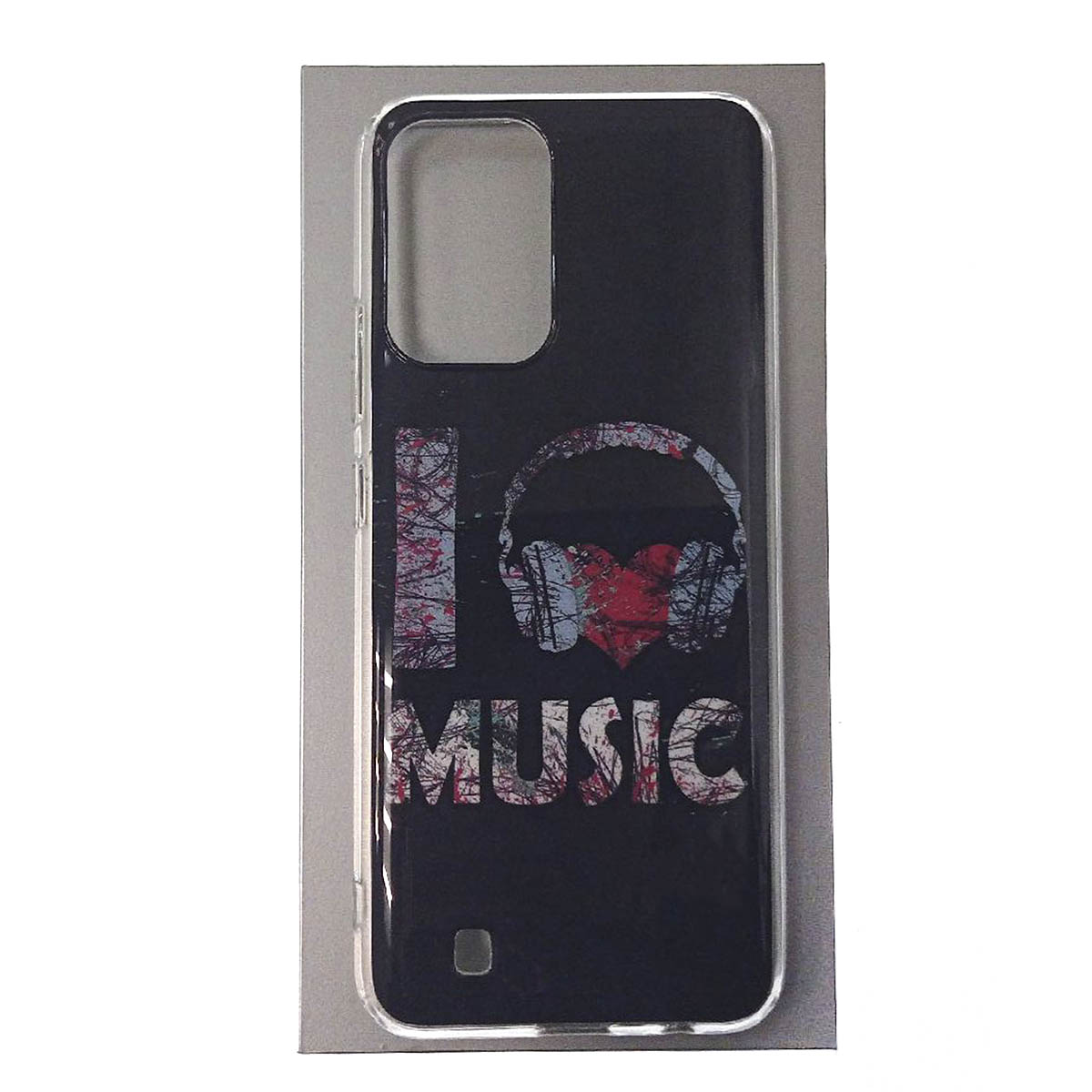 Чехол накладка для Realme Narzo 50i, силикон, рисунок I love Music Чехол накладка для Realme Narzo 50i, силикон, рисунок I love Music