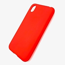 Чехол накладка для HUAWEI Honor 8S, Y5 2019, силикон, матовый, цвет красный.