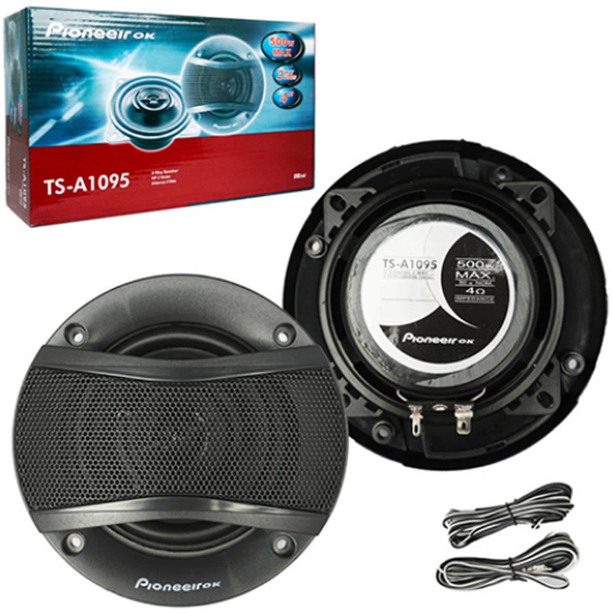 Автомобильные динамики Pioneeir ok TS-A1095, 500W max, 4" (100мм), двухполосные, цвет черный (-30%)