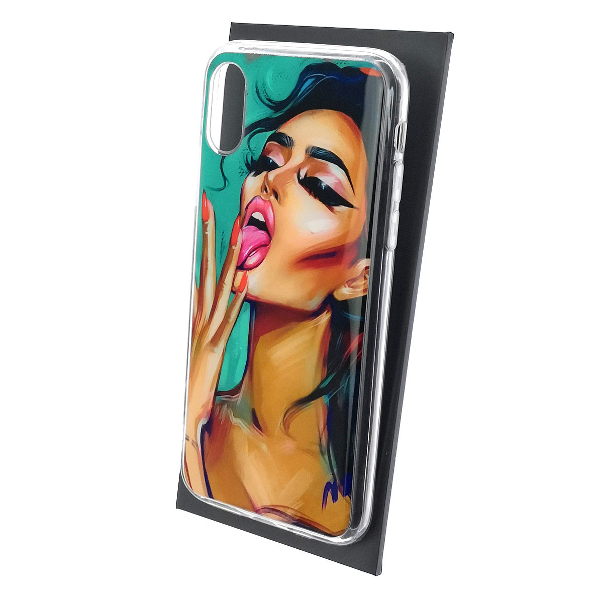 Чехол накладка для APPLE iPhone X, iPhone XS, силикон, глянцевый, рисунок Девушка с маникюром Чехол накладка для APPLE iPhone X, iPhone XS, силикон, глянцевый, рисунок Девушка с маникюром