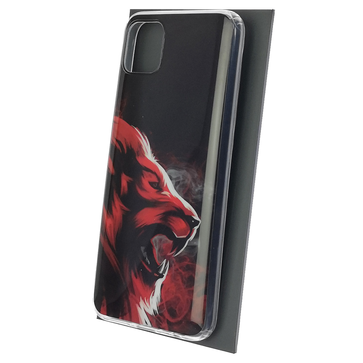 Чехол накладка для Realme C11 2020, силикон, рисунок красный лев Чехол накладка для Realme C11 2020, силикон, рисунок красный лев