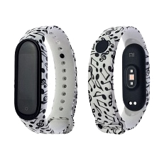 Сменный ремешок для фитнес браслета, смарт часов XIAOMI Mi Band 5, рисунок Музыкальная симфония. Сменный ремешок для фитнес браслета, смарт часов XIAOMI Mi Band 5, рисунок Музыкальная симфония.