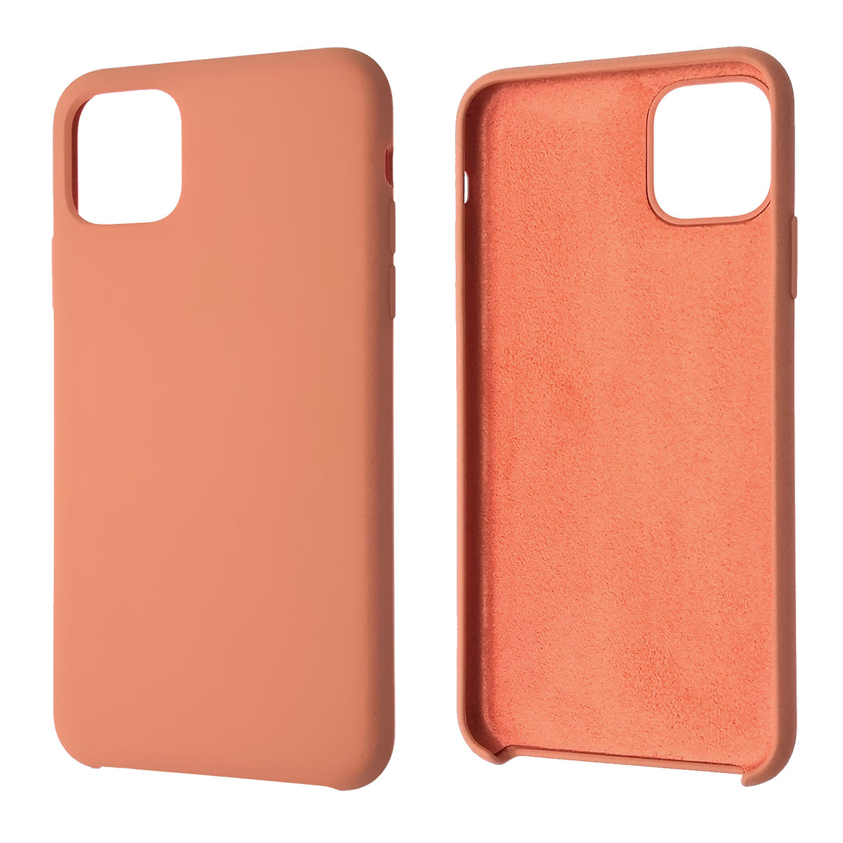 Чехол накладка Silicon Case для APPLE iPhone 11 Pro MAX, силикон, бархат, цвет светло оранжевый Чехол накладка Silicon Case для APPLE iPhone 11 Pro MAX, силикон, бархат, цвет светло оранжевый