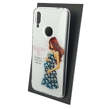Чехол накладка для XIAOMI Redmi Note 7, Note 7 Pro, силикон, блестки, глянцевый, рисунок Happiness is Чехол накладка для XIAOMI Redmi Note 7, Note 7 Pro, силикон, блестки, глянцевый, рисунок Happiness is
