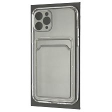 Чехол накладка CARD CASE для APPLE iPhone 11 Pro, силикон, отдел для карт, цвет прозрачный Чехол накладка CARD CASE для APPLE iPhone 11 Pro, силикон, отдел для карт, цвет прозрачный