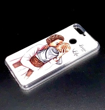 Чехол накладка для HUAWEI HONOR 7A PRO, HONOR 7C, Y6 2018, Y6 PRIME, силикон, рисунок LOVIN THE MOM LOVE.