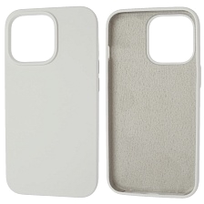 Чехол накладка Silicon Case для APPLE iPhone 13 Pro (6.1), силикон, бархат, цвет белый Чехол накладка Silicon Case для APPLE iPhone 13 Pro (6.1), силикон, бархат, цвет белый