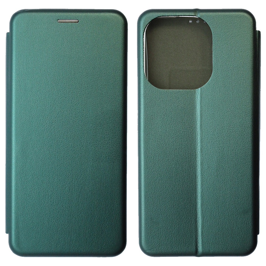 Чехол книжка STYLISH для TECNO Spark 10 Pro, экокожа, визитница, цвет темно зеленый Чехол книжка STYLISH для TECNO Spark 10 Pro, экокожа, визитница, цвет темно зеленый