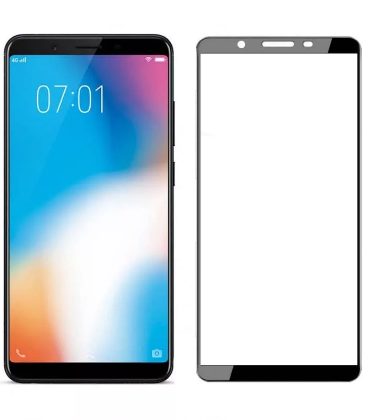Стекло защитное "4D/5D" для Vivo Y71 в техпаке, цвет черный.
