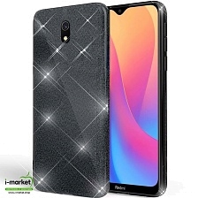 Чехол накладка Shine для XIAOMI Redmi 8A, силикон, блестки, цвет черный Чехол накладка Shine для XIAOMI Redmi 8A, силикон, блестки, цвет черный