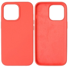 Чехол накладка Silicon Case для APPLE iPhone 13 Pro (6.1), силикон, бархат, цвет коралловый Чехол накладка Silicon Case для APPLE iPhone 13 Pro (6.1), силикон, бархат, цвет коралловый