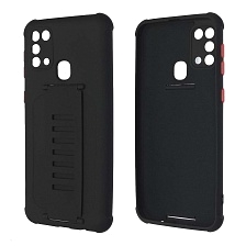 Чехол накладка LADDER NANO для SAMSUNG Galaxy M31 (SM-M315), силикон, держатель, цвет черный Чехол накладка LADDER NANO для SAMSUNG Galaxy M31 (SM-M315), силикон, держатель, цвет черный